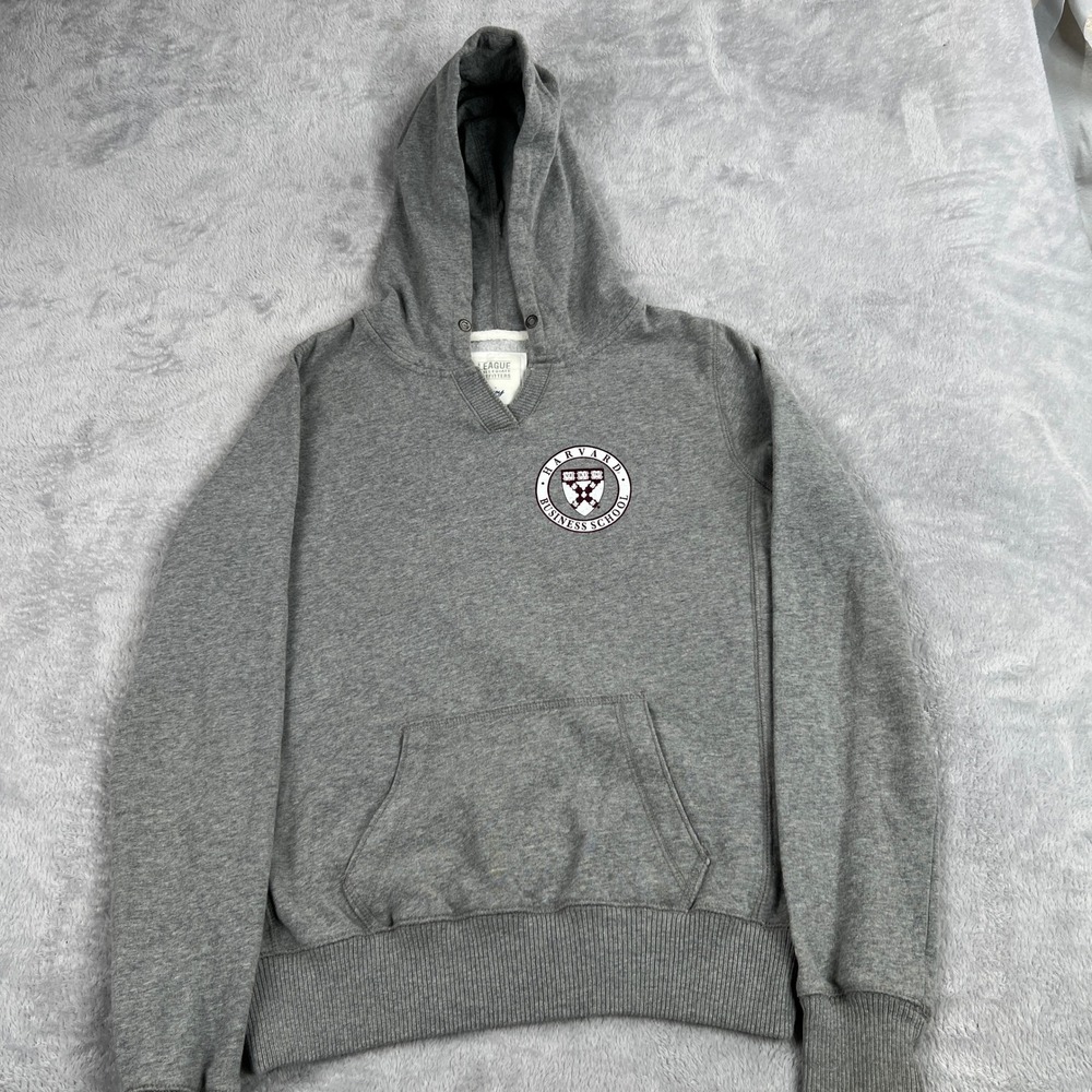 Harvard Business School Hoodie M Gray Womens Ivy League Collegiate Pullover